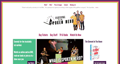 Desktop Screenshot of festivalofthespokennerd.com